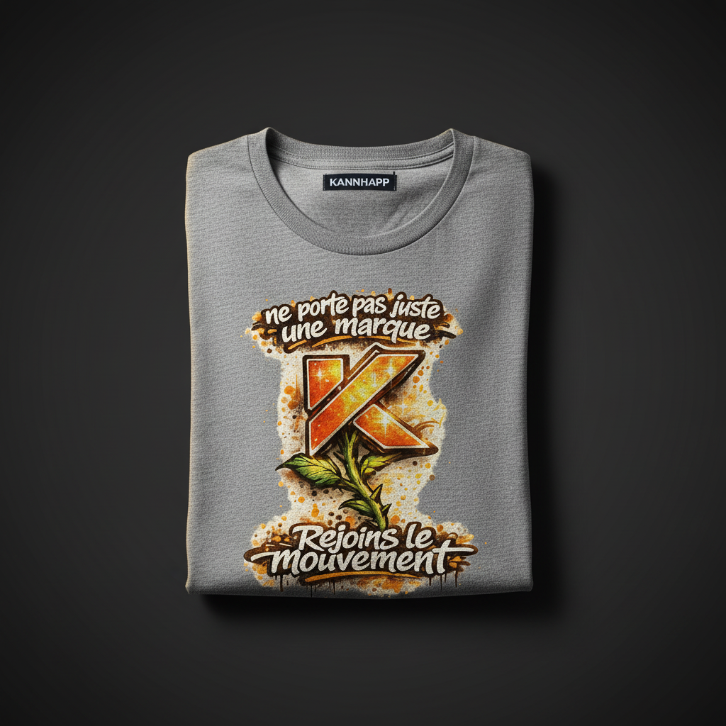 T-shirt plié cinématographique